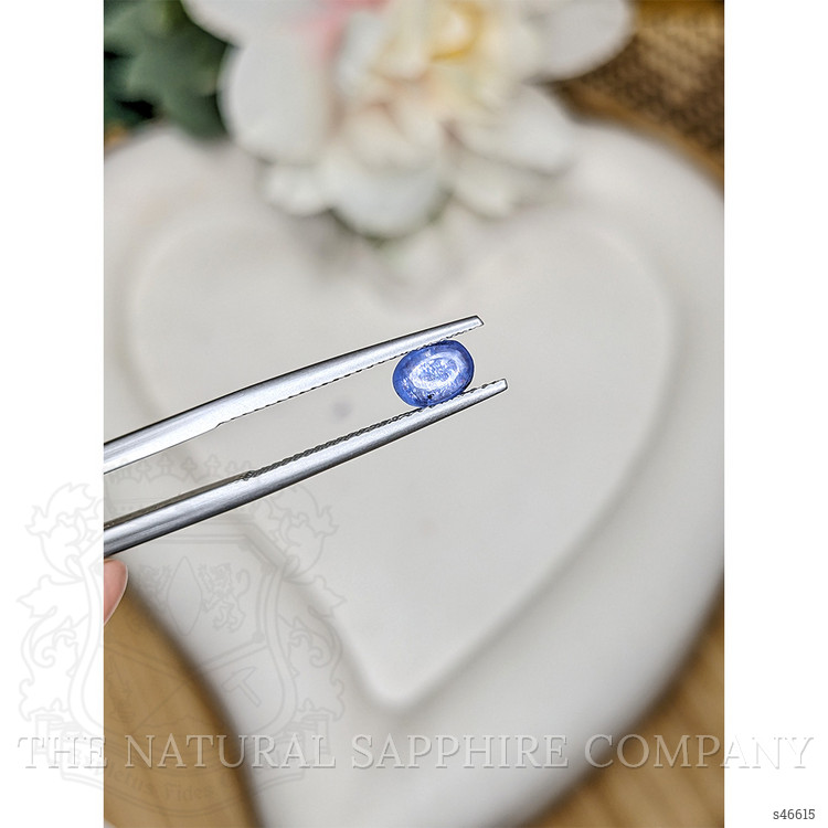 0.63 Ct. Blue Cabochon Sapphire from Ceylon (Sri Lanka)