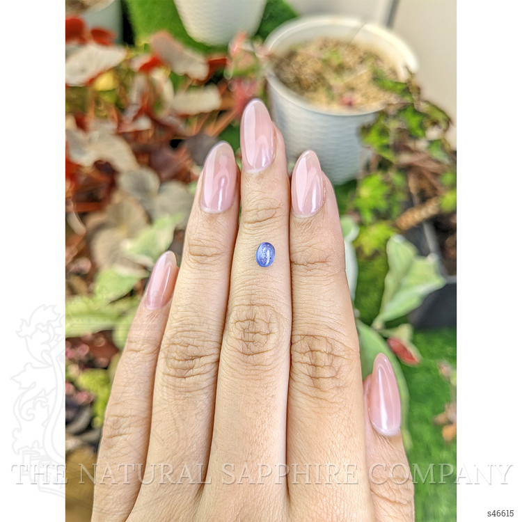 0.63 Ct. Blue Cabochon Sapphire from Ceylon (Sri Lanka)