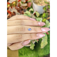 0.63 Ct. Blue Cabochon Sapphire from Ceylon (Sri Lanka) Life Style