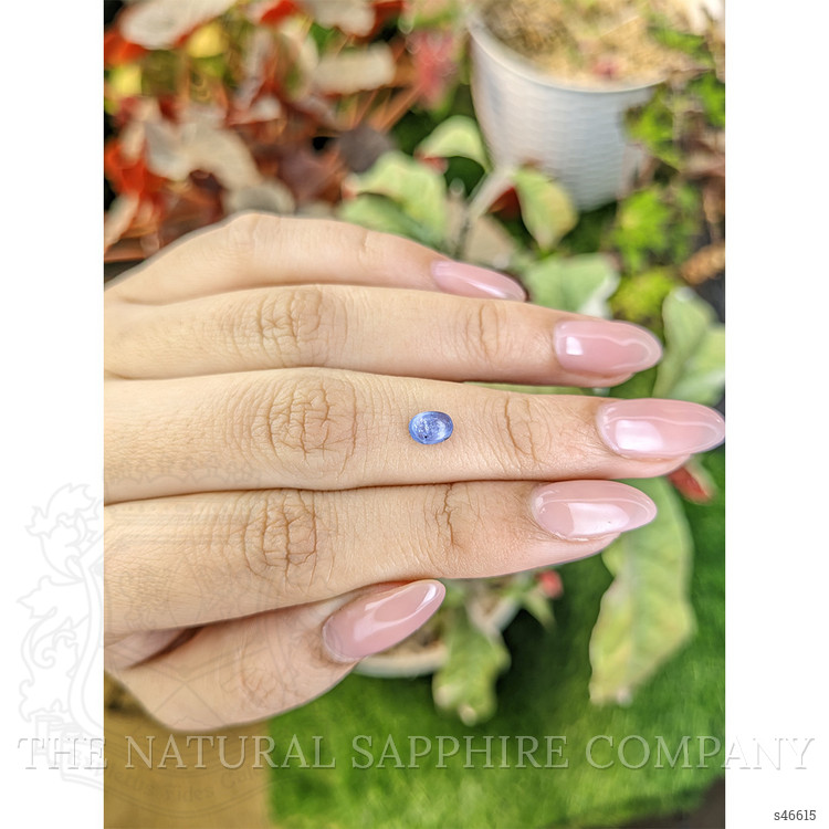 0.63 Ct. Blue Cabochon Sapphire from Ceylon (Sri Lanka)