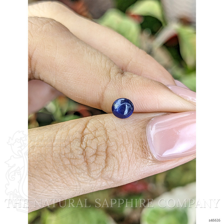 0.72 Ct. Blue Cabochon Sapphire from Ceylon (Sri Lanka)
