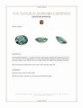 1.16 Ct. Bluish Green Sapphire from Tanzania Appraisal