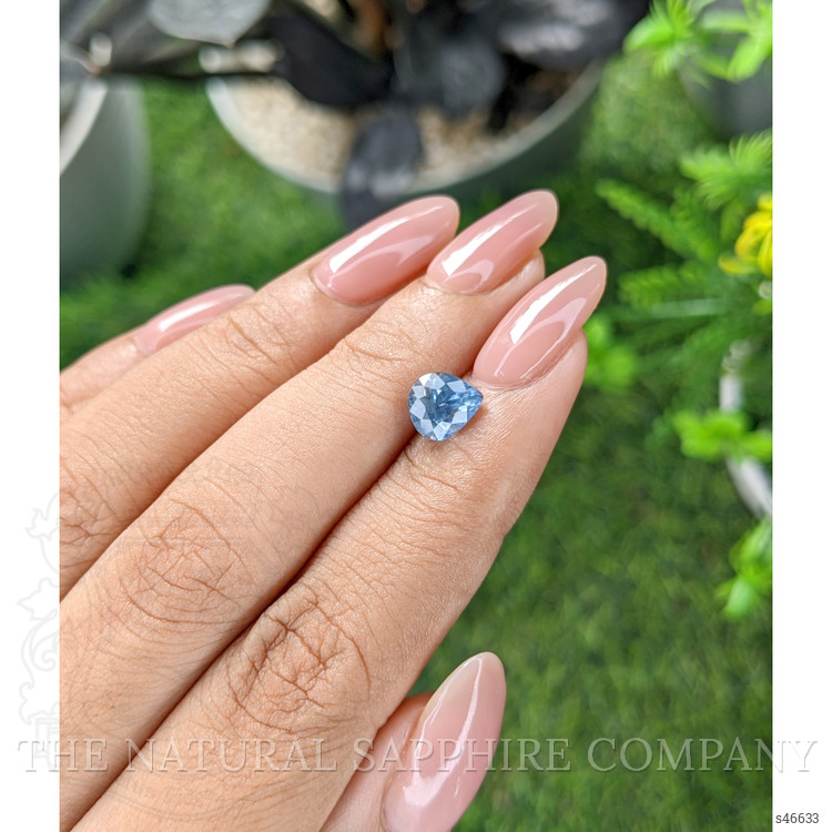 1.76 Ct. Greyish Blue Sapphire from Ceylon (Sri Lanka)