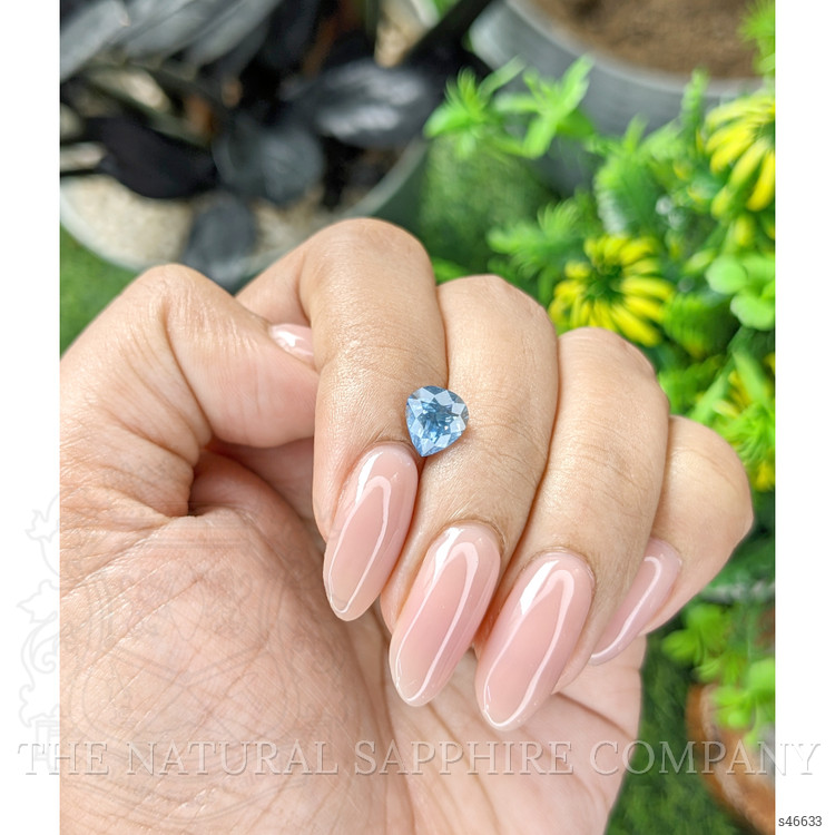 1.76 Ct. Greyish Blue Sapphire from Ceylon (Sri Lanka)