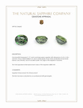 1.27 Ct. Green Sapphire from Tanzania Appraisal
