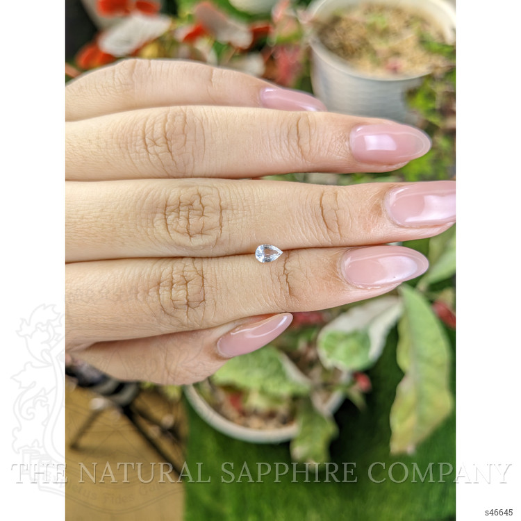 0.33 Ct. White Sapphire from Ceylon (Sri Lanka)