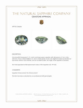 1.51 Ct. Green Sapphire from Tanzania Appraisal