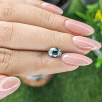 1.27 Ct. Bluish Green Sapphire from Tanzania Life Style