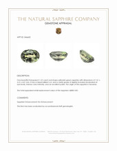 1.52 Ct. Yellowish Green Sapphire from Tanzania Appraisal