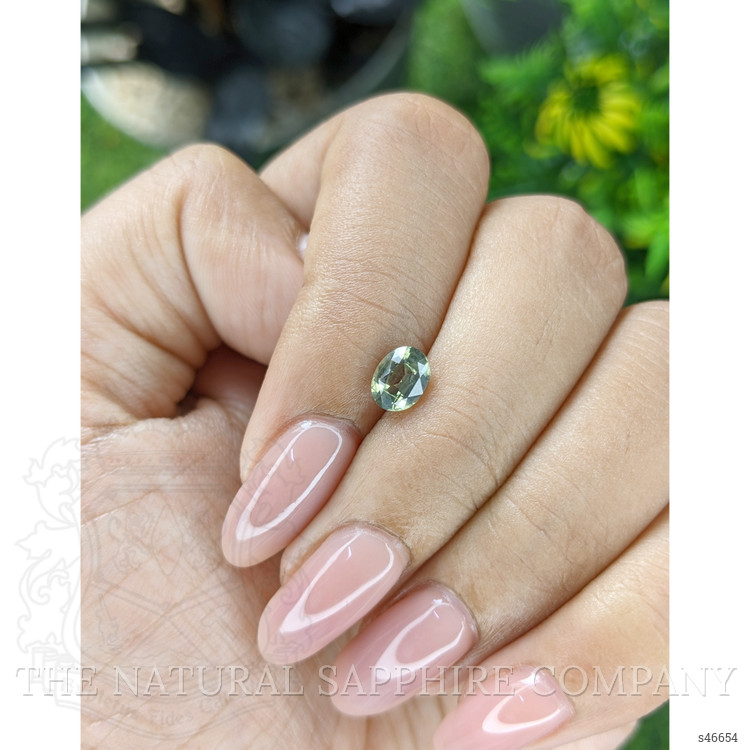 0.87 Ct. Yellowish Green Sapphire from Tanzania