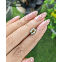 1.38 Ct. Yellowish Green Sapphire from Tanzania Life Style