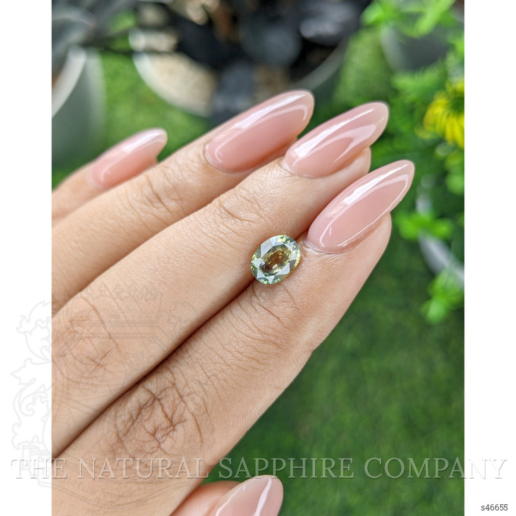 1.38 Ct. Yellowish Green Sapphire from Tanzania