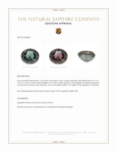 1.04 Ct. Color Change Sapphire from Tanzania Appraisal