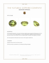1.05 Ct. Yellowish Green Sapphire from Tanzania Appraisal