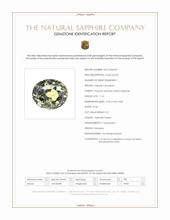 1.14 Ct. Yellowish Green Sapphire from Tanzania Scan Report