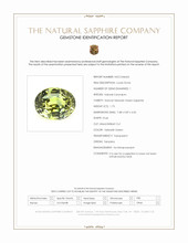 1.73 Ct. Yellowish Green Sapphire from Tanzania Scan Report