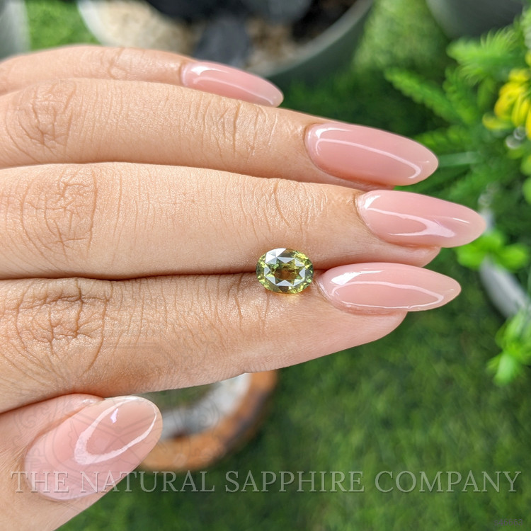 1.73 Ct. Yellowish Green Sapphire from Tanzania