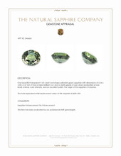 1.05 Ct. Yellowish Green Sapphire from Tanzania Appraisal