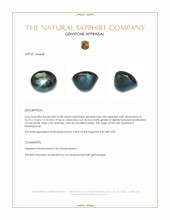 22.28 Ct. Greenish Blue Star Sapphire from Madagascar Appraisal