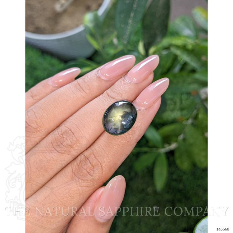 22.28 Ct. Greenish Blue Star Sapphire from Madagascar