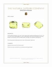 1.05 Ct. Yellow Sapphire from Madagascar Appraisal