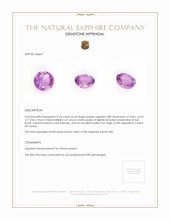 0.26 Ct. Purple Sapphire from Ceylon (Sri Lanka) Appraisal