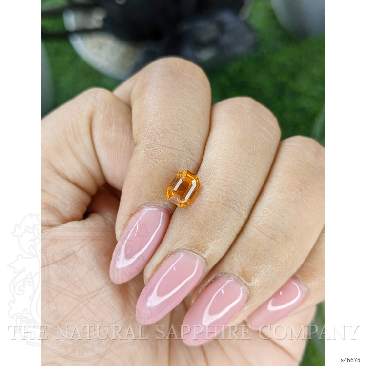 1.52 Ct. Yellowish Orange Sapphire from Ceylon (Sri Lanka)