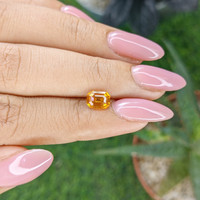1.52 Ct. Yellowish Orange Sapphire from Ceylon (Sri Lanka) Life Style