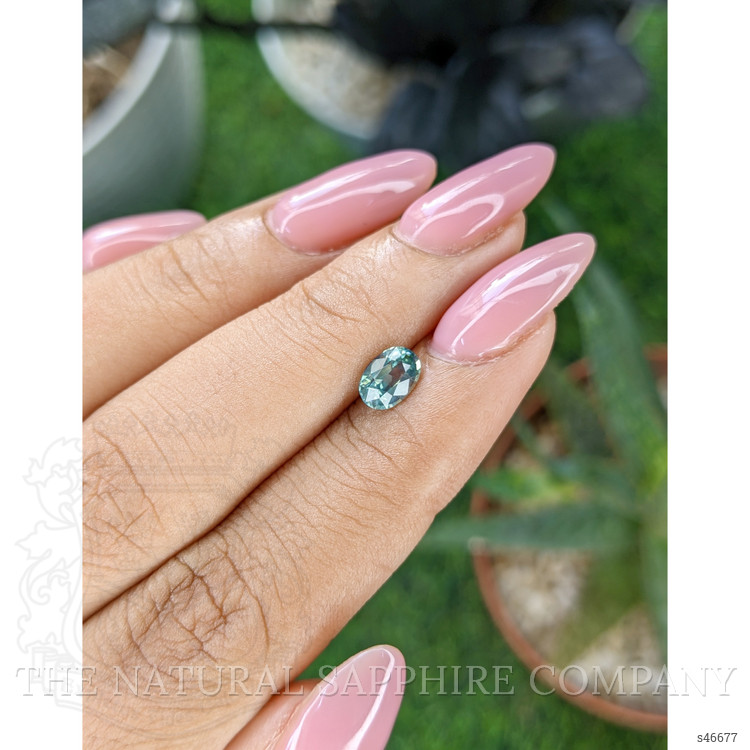 0.86 Ct. Bluish Green Sapphire from Madagascar
