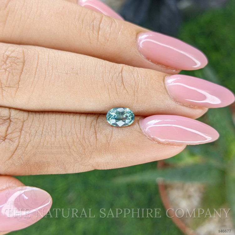 0.86 Ct. Bluish Green Sapphire from Madagascar