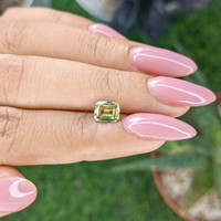 1.07 Ct. Greenish Yellow Sapphire from Madagascar Life Style