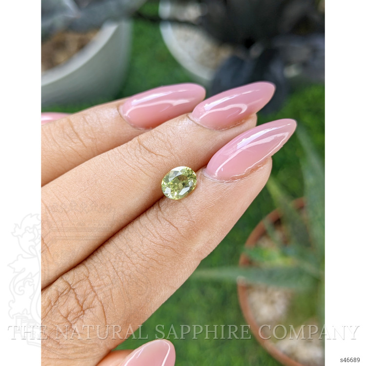 1.14 Ct. Yellowish Green Sapphire from Madagascar