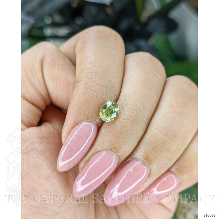 1.14 Ct. Yellowish Green Sapphire from Madagascar