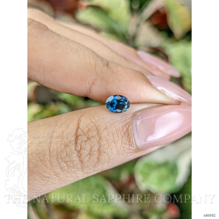 0.91 Ct. Greenish Blue Sapphire from Ceylon (Sri Lanka)