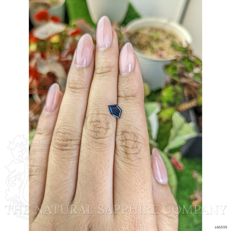 0.75 Ct. Greenish Blue Sapphire from Ceylon (Sri Lanka)