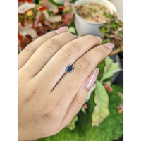 0.75 Ct. Greenish Blue Sapphire from Ceylon (Sri Lanka) Life Style