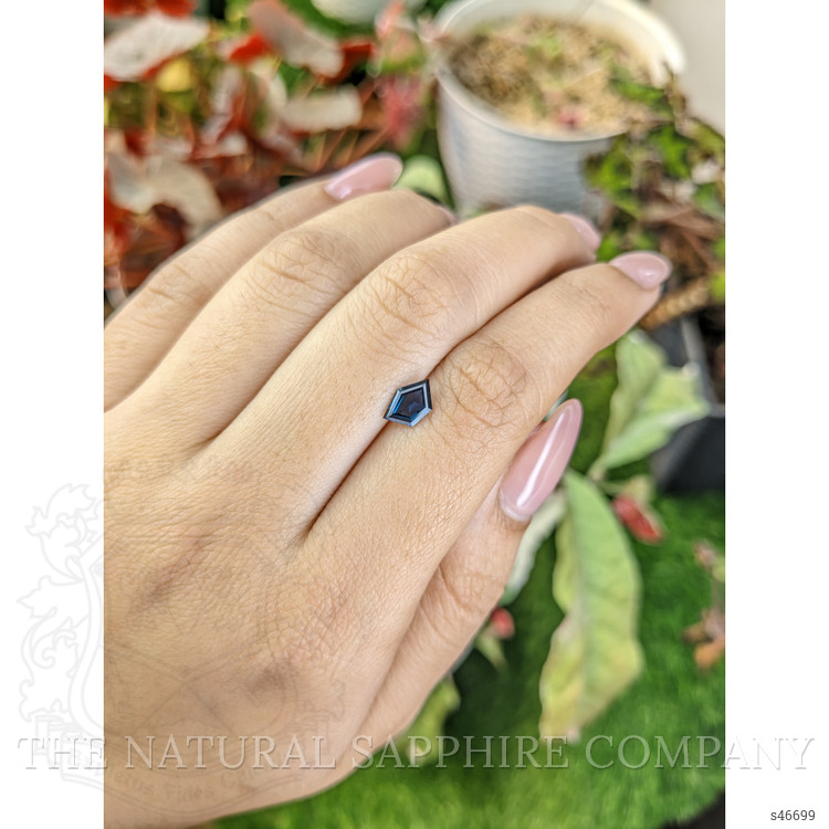 0.75 Ct. Greenish Blue Sapphire from Ceylon (Sri Lanka)
