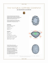 5.46 Ct. Blue Sapphire from Ceylon (Sri Lanka) 3 D Scan Report