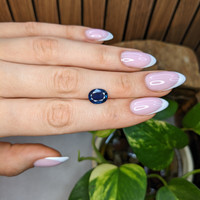3.21 Ct. Blue Sapphire from Ceylon (Sri Lanka) Life Style