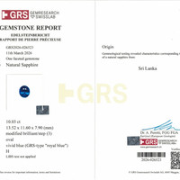 10.03 Ct. Blue Sapphire from Ceylon (Sri Lanka) Scan Report