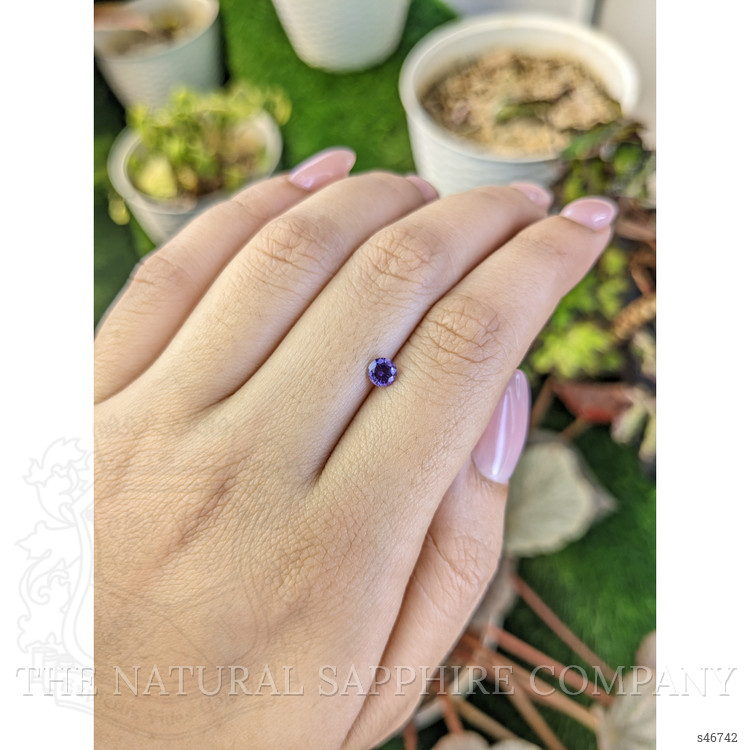 0.40 Ct. Purple Sapphire from Ceylon (Sri Lanka)