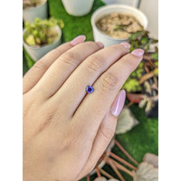 0.53 Ct. Bluish Purple Sapphire from Ceylon (Sri Lanka) Life Style