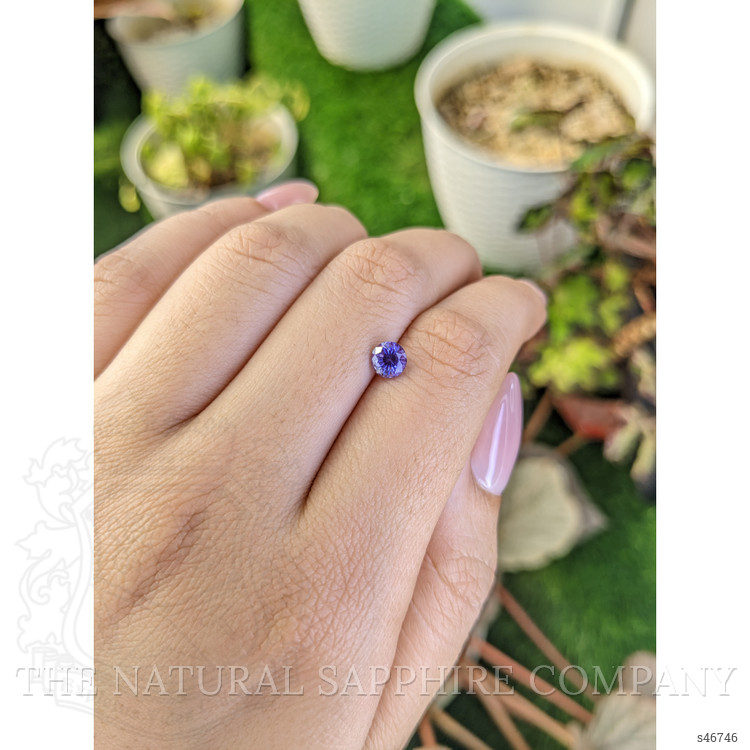 0.73 Ct. Bluish Purple Sapphire from Ceylon (Sri Lanka)