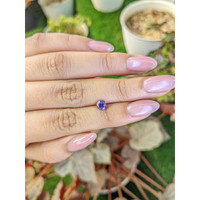 0.73 Ct. Bluish Purple Sapphire from Ceylon (Sri Lanka) Life Style