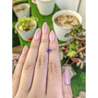 0.73 Ct. Bluish Purple Sapphire from Ceylon (Sri Lanka) Life Style