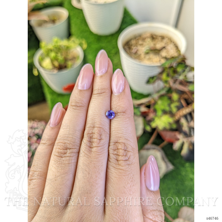 0.73 Ct. Bluish Purple Sapphire from Ceylon (Sri Lanka)