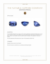 1.43 Ct. Purplish Blue Sapphire from Ceylon (Sri Lanka) Appraisal