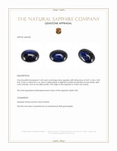 1.68 Ct. Blue Cabochon Sapphire from Ceylon (Sri Lanka) Appraisal