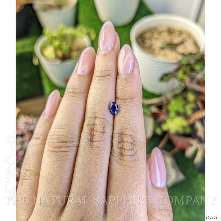 0.82 Ct. Purplish Blue Sapphire from Ceylon (Sri Lanka)