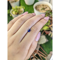 0.82 Ct. Purplish Blue Sapphire from Ceylon (Sri Lanka) Life Style